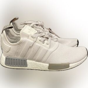 Adidas White and Light Gray Knit Sneakers